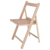 Mueblear Klapstoel, hout, ongelakt, 42 x 47 x 79 cm