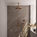 Brauer Copper Edition Thermostatische Regendoucheset Inbouw - Hoofddouche 30 cm - Handdouche 3 Standen - Doucheslang - Wandaansluitbocht