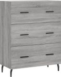vidaXL Dressoir - Grijs Sonoma - Hout - 69,5x34x90 cm