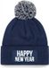 Bellatio Decorations Happy New Year muts met pompon - one size - navy