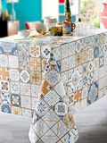 CALITEX Tafelzeil Faro blauw rond 140 cm