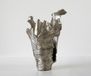 Vase Corallo Aluminium Platin Fait main