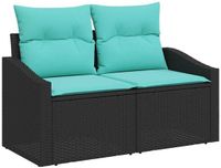 vidaXL Tuinbank, grijs, 123 x 62 x 69 cm, polyrotan