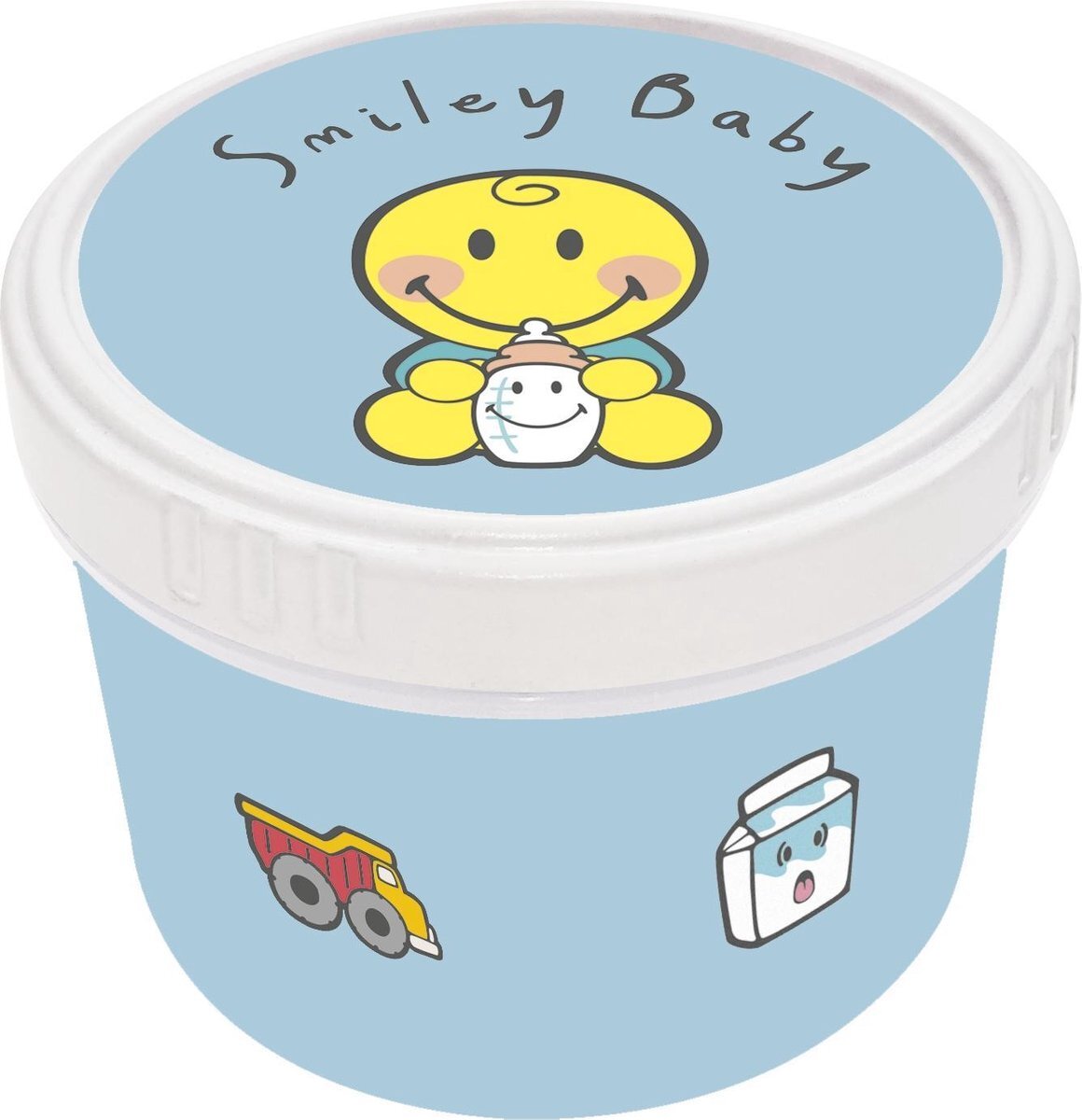 Zak!Designs snackdoosje Smiley Baby 8,5 cm blauw blauw