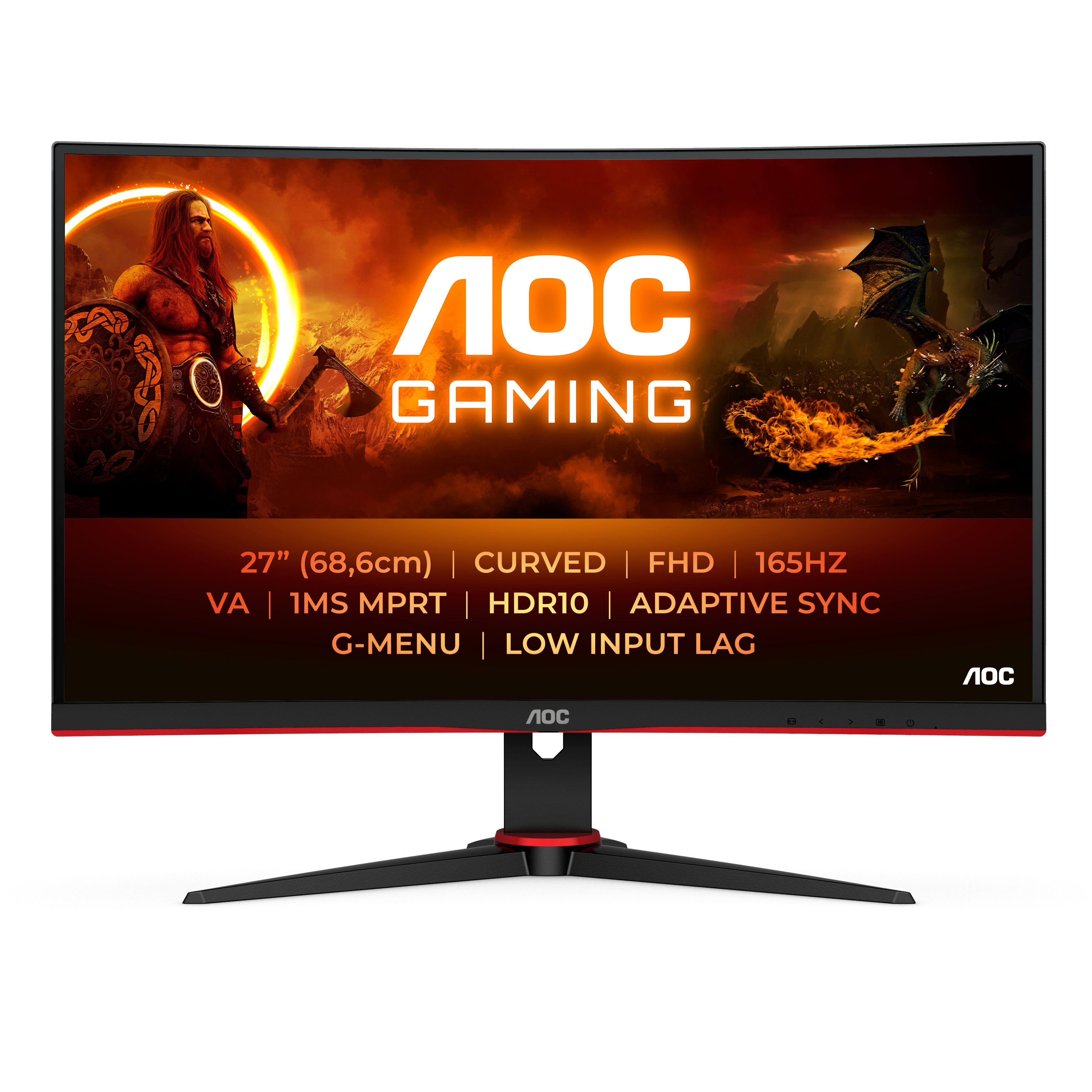 AOC C27G2E/BK 27" Full HD 165Hz Curved Gaming Monitor