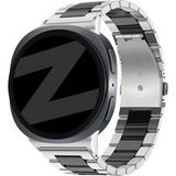 Bandz Classic Bracelet en Acier pour Samsung Galaxy Watch 8 Classic (Argent/Noir)