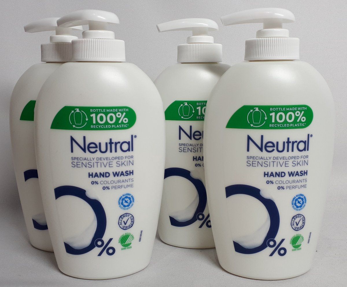 Neutral Handzeep - 250 ml - 0% - Voordeel Set 4 stuks