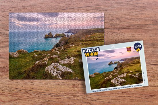 MuchoWow Puzzel De Kynance Kove tijdens een zonsondergang in Cornwall - Legpuzzel - Puzzel 1000 stukjes volwassenen