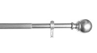 Uittrekbare gordijnroede "Keulen" 91-182 cm zilver Ø22/25 mm complete set voor onmiddellijke montage, 2021191