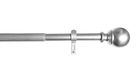 Uittrekbare gordijnroede "Keulen" 91-182 cm zilver Ø22/25 mm complete set voor onmiddellijke montage, 2021191