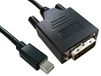 RS PRO DisplayPort-kabel A stekker DP (DisplayPort) Mini B DVI-D Dual Link - stekker, 3m 1080p max. PVC