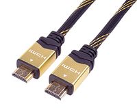 PremiumCord KPHDMET1 HDMI kabel 1 m HDMI Type A (Standaard) Zwart, Goud