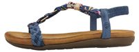 2 Go Fashion Ubah Sandales femme plates bleu décontracté