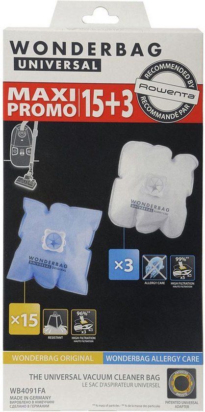 Rowenta Wonderbag WB4091FA Stofzuigerzakken - 18 stuks