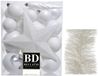 Decoris Boules de Noël set 35x blanc plastique mix tailles 5-6-8 cm - étoile pic - guirlandes lametta - décoration sapin de Noël