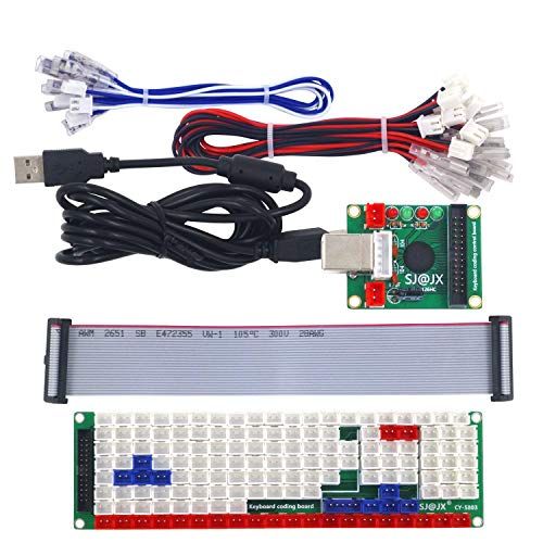 SJ@JX Development Keyboard Encoder Board Game Controller DIY LED Keyboard Development Board Media Music USB Encoder 104/88 Keys Arcade DIY Kit