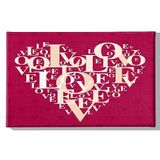 Homemania Afbeelding met hart, voor woonkamer, slaapkamer, meerkleurig, 45 x 3 x 70 cm, HM20KNV45 x 70 – 165, polyester, hout