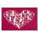Homemania Afbeelding met hart, voor woonkamer, slaapkamer, meerkleurig, 45 x 3 x 70 cm, HM20KNV45 x 70 – 165, polyester, hout