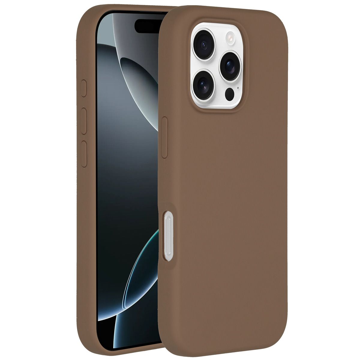 Accezz Liquid Silicone Backcover met MagSafe voor de Apple iPhone 16 Pro Max - Lichtbruin