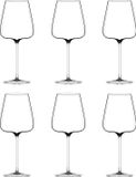 Italesse Etoilé Noir Wijnglazen - Set van 6 - 0,79L - Kristal - Transparant