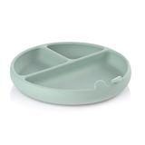 Jané BLW Babybord met vakken en zuignap, BPA-vrij, siliconen, compatibel met sterilisatoren, magnetron, oven, groen