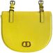 Twinset Sac à main femme jaune citron similicuir vegan fermeture magnétique