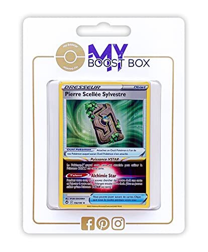 my-booster Pierre Scellée Sylvestre (Forest Seal Stone) 156/195 Holo - Myboost X Epée et Bouclier 12 Tempête Argentée - Doos met 10 Franse Pokemon kaarten