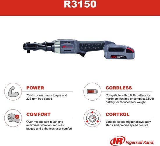 Ingersoll Rand R3150 1/2" Accu Ratelsleutel