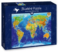 Bluebird Puzzle World Geo-Political Map Puzzel (1000 stukjes)