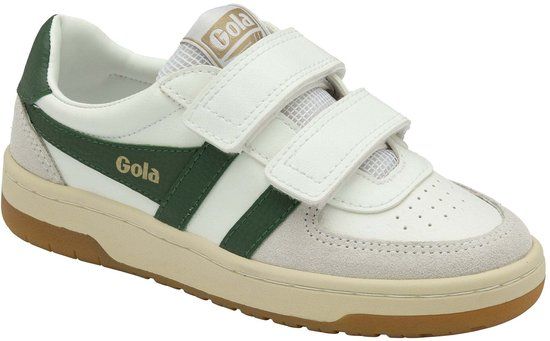 Gola Kindertrainers Hawk wit/donkergroen