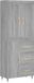 vidaXL High Cabinet - 69.5x34x180 cm - Wood - Gray Sonoma Oak
