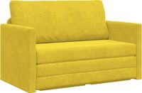 vidaXL Slaapbank Zonnebloemgeel 124 x 71 x 78 cm Fluweel