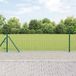 Green Garden Fence with Post 0.6 x 50 m Steel and PVC