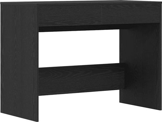 vidaXL Bureau 101x50x76,5 cm spaanplaat zwart eikenkleurig