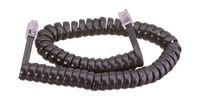 Brightium 4-aderige, gedraaide telefoonkabel, zwart