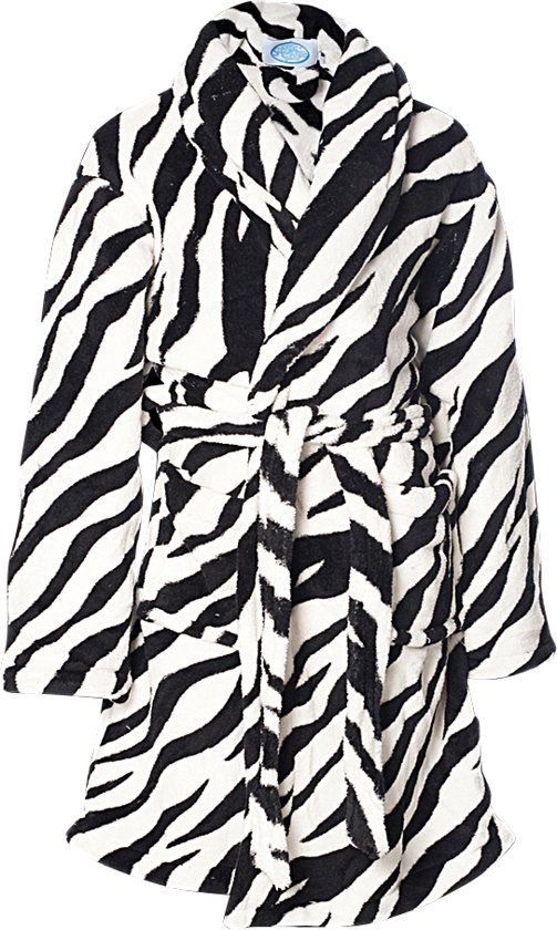 Badrock Kinderbadjas zebra maat L 9-10 jaar