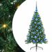 vidaXL - Kunststof - Voorverlichte - Kerstboom - met - 150 - LED - Groen - 120 - cm - PVC