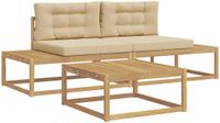 vidaXL - Tuinbank - Polyester - Wit