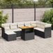 Maison Exclusive - Salon de jardin, 9 pièces, avec coussins, noir, en polyrotin