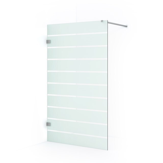 Maxaro Inloopdouche Diamond 120cm 8mm Helder Veiligheidsglas met Matte Strepen Chroom