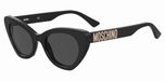 Moschino MOS147/S Zonnebril Dames Zwart Kunststof Cat Eye