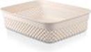 7H SEVENON BASKET BASSE RÉSINE RECTANGULAIRE CRÈME 2,2L