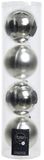 Decoris Zilveren 12x stuks Zilveren glazen kerstballen 10 cm - Mat/matte - Kerstboomversiering zilver