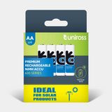 Uniross NiMH AA/HR6 1.2V 600mAh (Solaire) 4 pièces