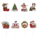 dekora - Kerst Taart Prikkers in 8 Designs - Kerstbakdecoratie voor Cupcakes, Muffins, Taarten en Andere Zoetigheden - Voedselveilige Kerstbakkerij decoratie - 48 Stuks