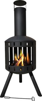 SenS-Line Bjorn Firepit - Zwart | 127 cm hoog