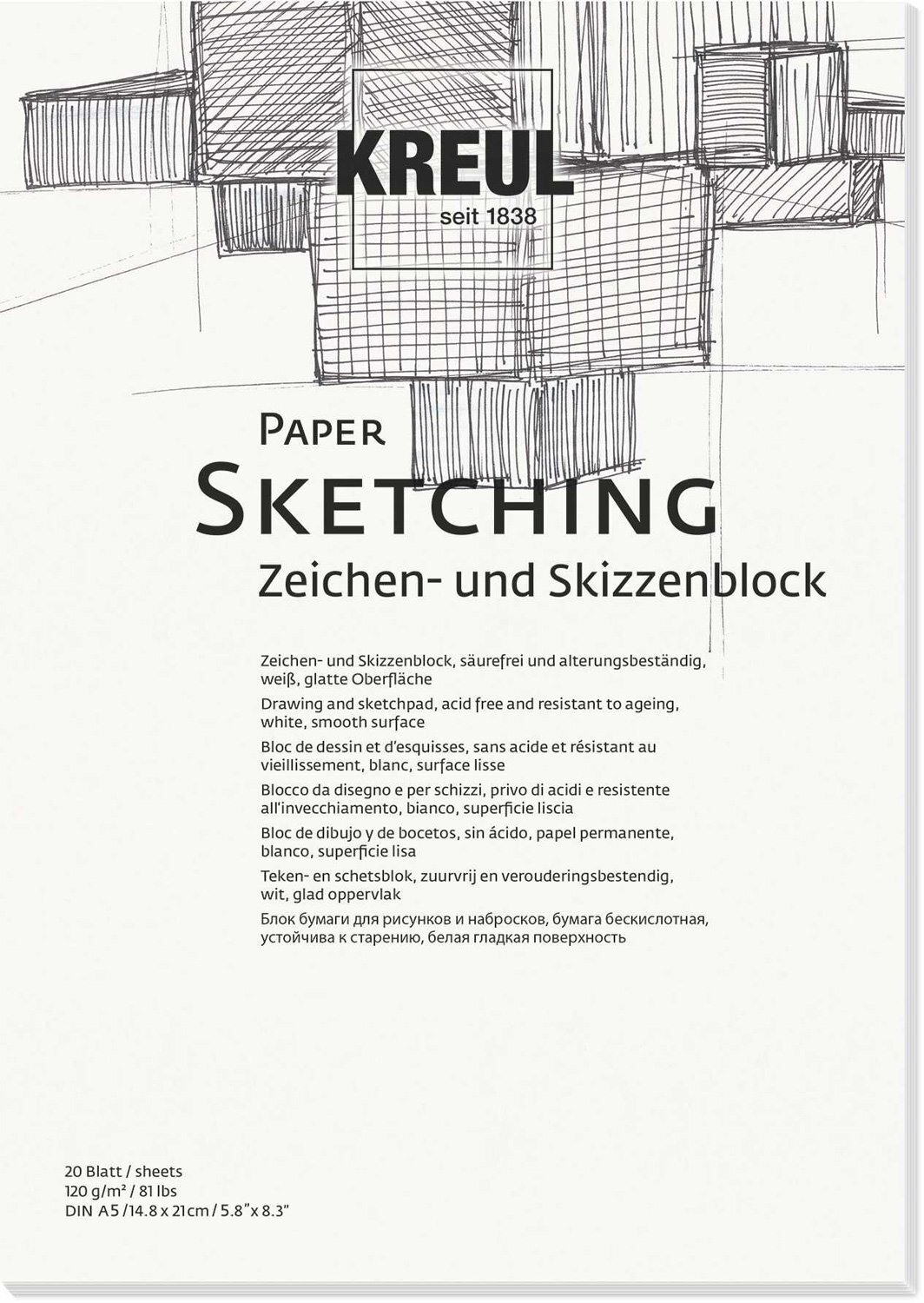 C.Kreul KREUL Paper A5 Schetsblok – 20 sheets 120gr