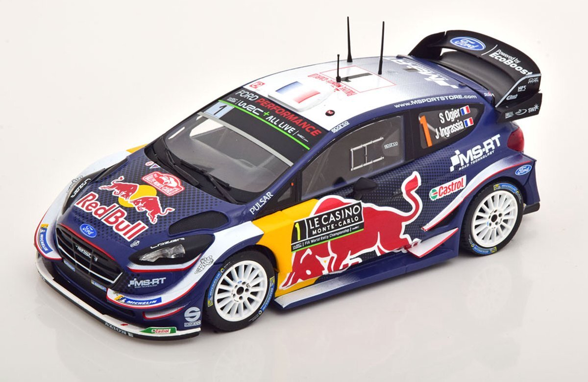 Cochesdemetal Fiesta WRC #1 Winner Rally Monte Carlo 2018 "Red Bull" Ogier/Ingrassia 1-24 Ixo Models