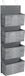 SONGMICS Hangplank met 4 vakken - Grijs gemêleerd - 33,5 x 12 x 100 cm