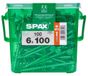 Spax Vis Universelle, 6 x 100 mm, 100 unités, filetage partiel, tête fraisée, T-star Plus T30, 4cut, Wirox